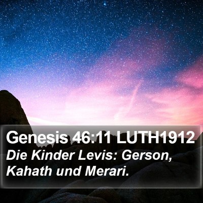 Genesis 46:11 LUTH1912 Bible Verse Image