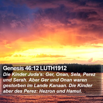 Genesis 46:12 LUTH1912 Bible Verse Image
