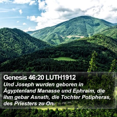 Genesis 46:20 LUTH1912 Bible Verse Image