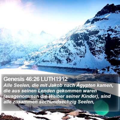 Genesis 46:26 LUTH1912 Bible Verse Image