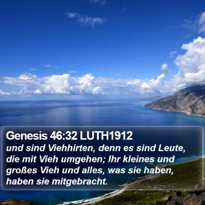 Genesis 46:32 LUTH1912 Bible Verse Image