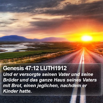 Genesis 47:12 LUTH1912 Bible Verse Image