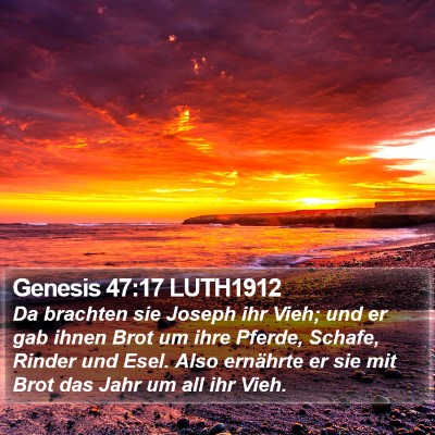 Genesis 47:17 LUTH1912 Bible Verse Image