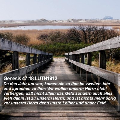 Genesis 47:18 LUTH1912 Bible Verse Image