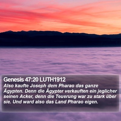 Genesis 47:20 LUTH1912 Bible Verse Image