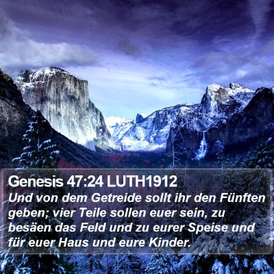 Genesis 47:24 LUTH1912 Bible Verse Image