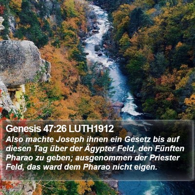 Genesis 47:26 LUTH1912 Bible Verse Image