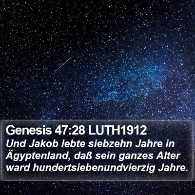 Genesis 47:28 LUTH1912 Bible Verse Image