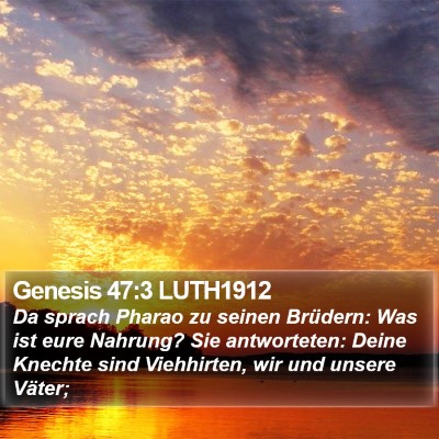 Genesis 47:3 LUTH1912 Bible Verse Image