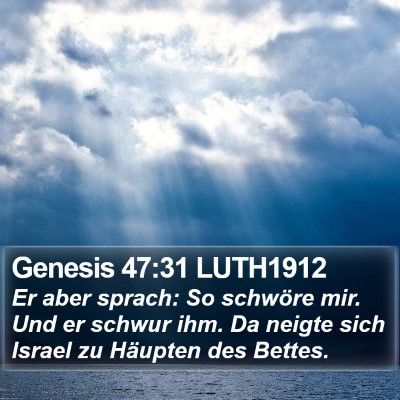 Genesis 47:31 LUTH1912 Bible Verse Image