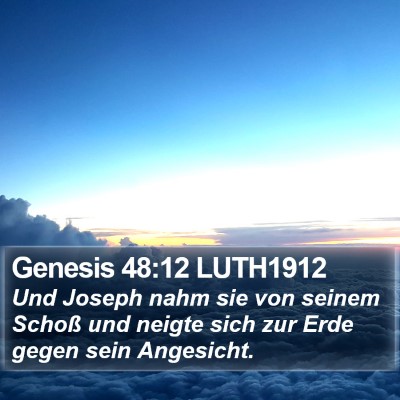 Genesis 48:12 LUTH1912 Bible Verse Image