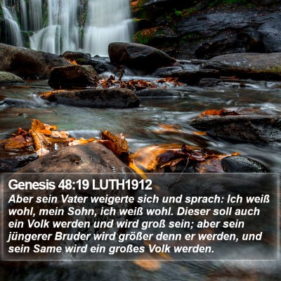 Genesis 48:19 LUTH1912 Bible Verse Image