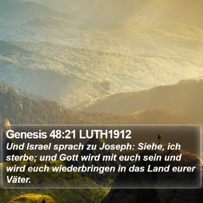 Genesis 48:21 LUTH1912 Bible Verse Image