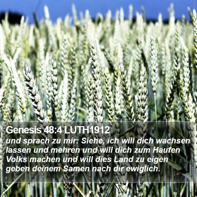 Genesis 48:4 LUTH1912 Bible Verse Image