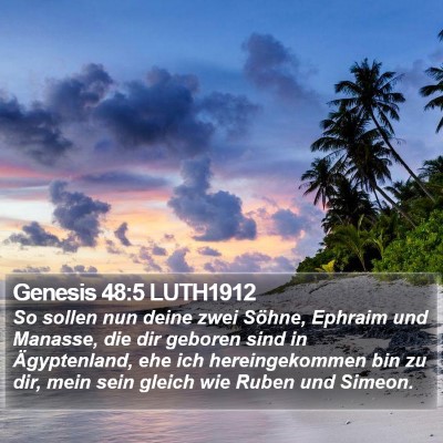 Genesis 48:5 LUTH1912 Bible Verse Image