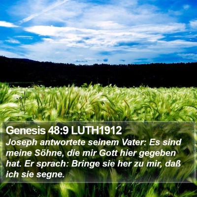 Genesis 48:9 LUTH1912 Bible Verse Image