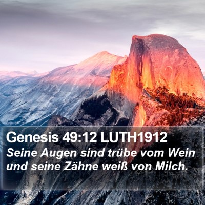 Genesis 49:12 LUTH1912 Bible Verse Image