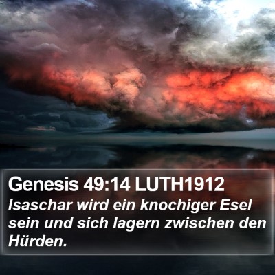 Genesis 49:14 LUTH1912 Bible Verse Image