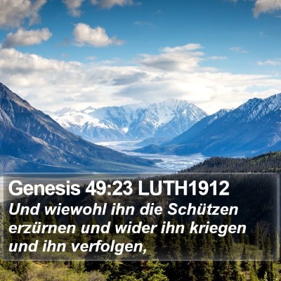 Genesis 49:23 LUTH1912 Bible Verse Image