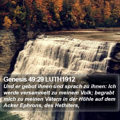 Genesis 49:29 LUTH1912 Bible Verse Image