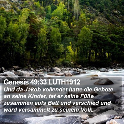Genesis 49:33 LUTH1912 Bible Verse Image