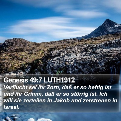 Genesis 49:7 LUTH1912 Bible Verse Image