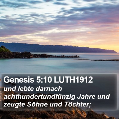 Genesis 5:10 LUTH1912 Bible Verse Image