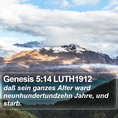 Genesis 5:14 LUTH1912 Bible Verse Image