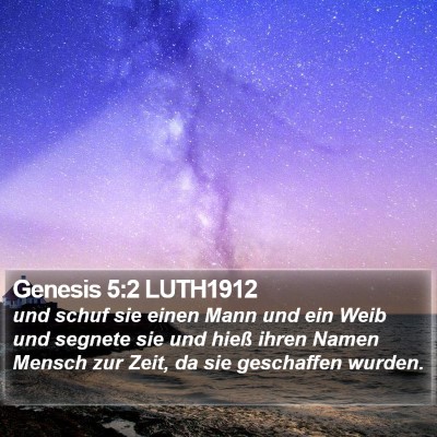 Genesis 5:2 LUTH1912 Bible Verse Image