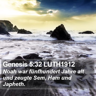 Genesis 5:32 LUTH1912 Bible Verse Image