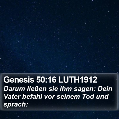 Genesis 50:16 LUTH1912 Bible Verse Image