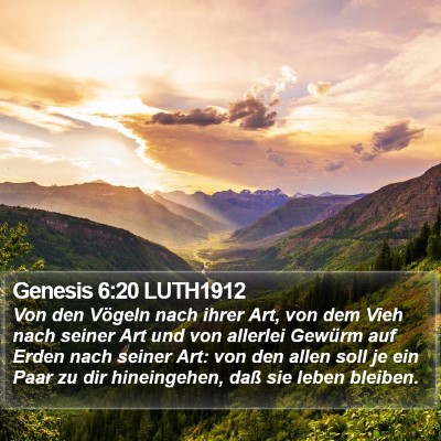 Genesis 6:20 LUTH1912 Bible Verse Image