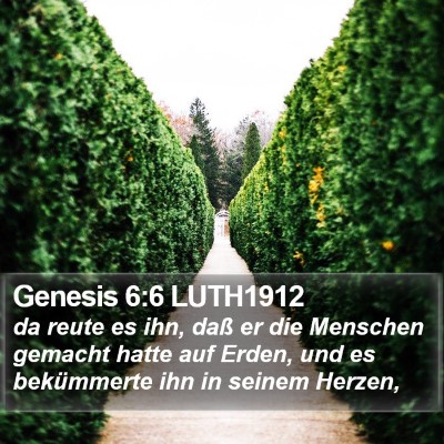 Genesis 6:6 LUTH1912 Bible Verse Image