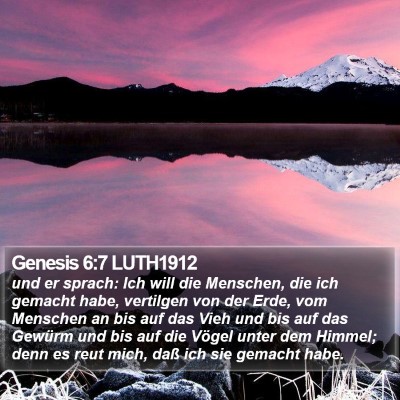 Genesis 6:7 LUTH1912 Bible Verse Image