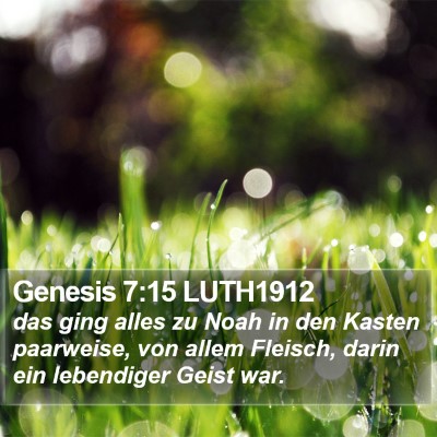 Genesis 7:15 LUTH1912 Bible Verse Image