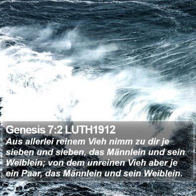 Genesis 7:2 LUTH1912 Bible Verse Image