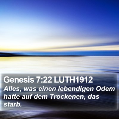 Genesis 7:22 LUTH1912 Bible Verse Image