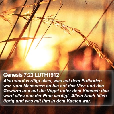 Genesis 7:23 LUTH1912 Bible Verse Image