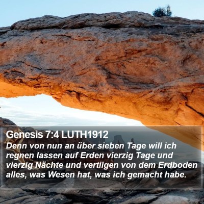 Genesis 7:4 LUTH1912 Bible Verse Image