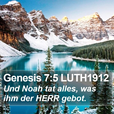 Genesis 7:5 LUTH1912 Bible Verse Image
