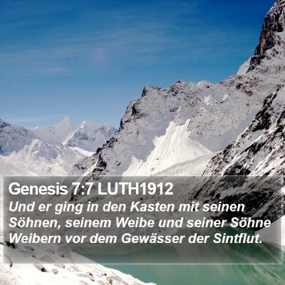 Genesis 7:7 LUTH1912 Bible Verse Image