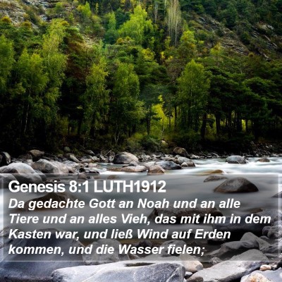 Genesis 8:1 LUTH1912 Bible Verse Image