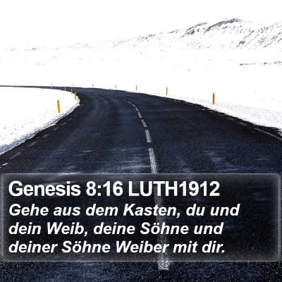 Genesis 8:16 LUTH1912 Bible Verse Image