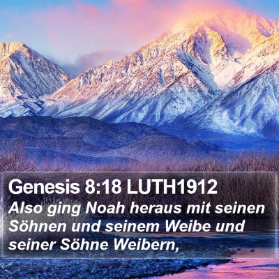 Genesis 8:18 LUTH1912 Bible Verse Image