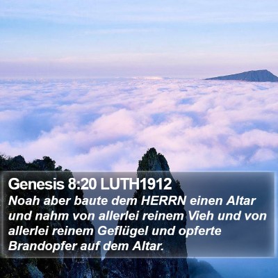 Genesis 8:20 LUTH1912 Bible Verse Image