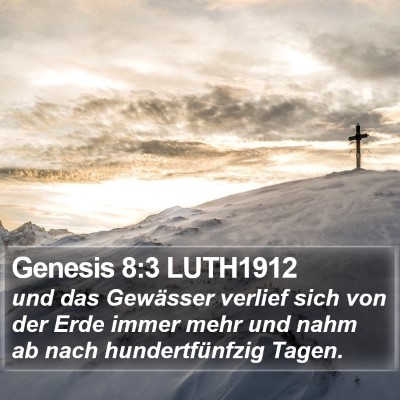 Genesis 8:3 LUTH1912 Bible Verse Image