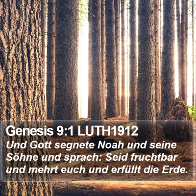 Genesis 9:1 LUTH1912 Bible Verse Image