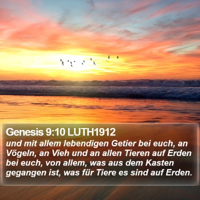 Genesis 9:10 LUTH1912 Bible Verse Image