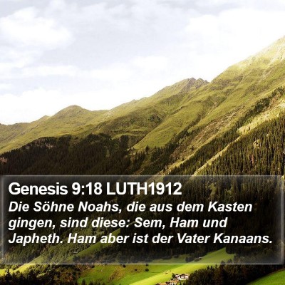 Genesis 9:18 LUTH1912 Bible Verse Image