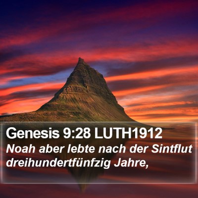 Genesis 9:28 LUTH1912 Bible Verse Image